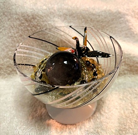 グラスを使って